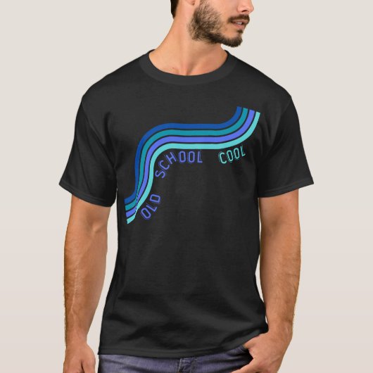 'Old School Cool' mannen retro design T-shirt (Voorkant)