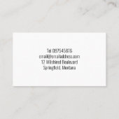 Old School Cool Video-ograaf Visitekaartje (Achterkant)