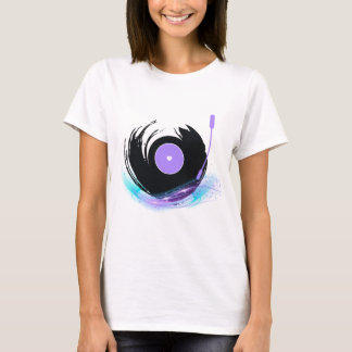 Old School DJ – Retro Platenspeler Spinning Vinyl T-shirt
