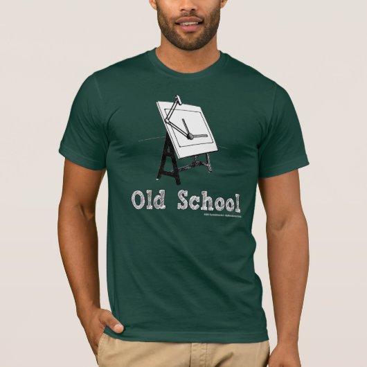 Old School-Drafting-Board-white T-shirt (Voorkant)