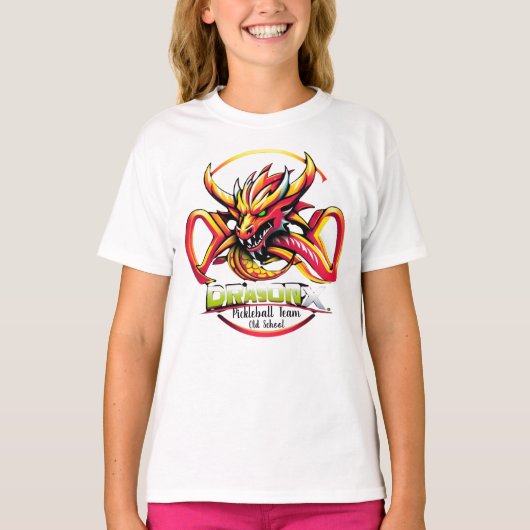 Old School Dragon X Pickleball Team T-shirts (Voorkant)