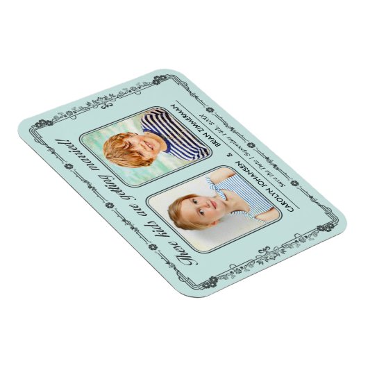 Old School Foto Save the Date Magnet Magneet (Rechterzijde)