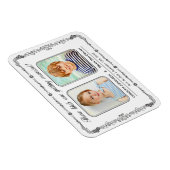 Old School Foto Save the Date Magnet Magneet (Rechterzijde)