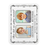 Old School Foto Save the Date Magnet Magneet (Verticaal)