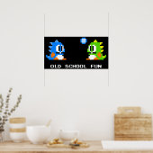 Old School Fun - Bubble Bobble - Bub en Bob - A Poster (Keuken)