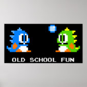 Old School Fun - Bubble Bobble - Bub en Bob - A Poster (Voorkant)