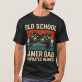 Old School Gamer Dad Retro Controller T-shirt (Voorkant)