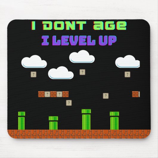 Old School Gamer Mousepad Muismat (Voorkant)