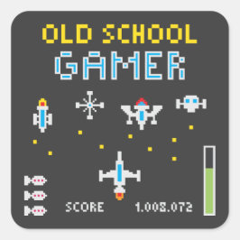 Old School Gamer - Sterrenschip - Sticker
