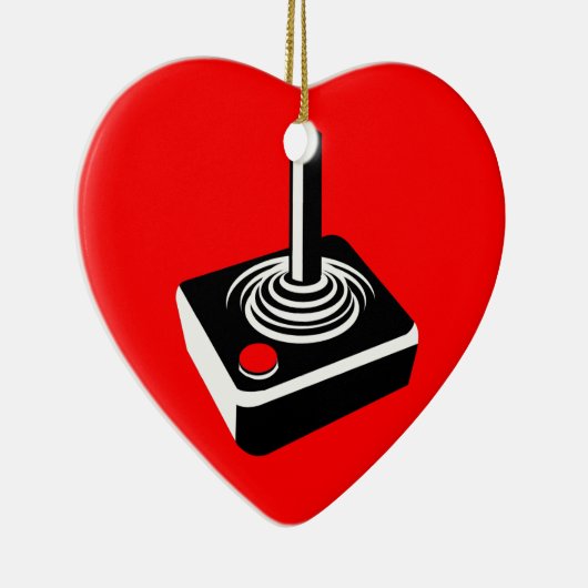 Old School Gaming Love Keramisch Ornament (Rechts)