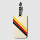 Old School Gestreepte jaren '70 jaren '80 Retro Ra Bagagelabel (Voorkant (verticaal))