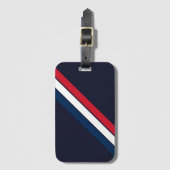 Old School Gestreepte jaren '70 jaren '80 Retro Ra Bagagelabel (Voorkant (verticaal))