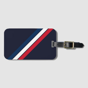 Old School Gestreepte jaren '70 jaren '80 Retro Ra Bagagelabel