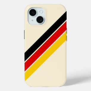 Old School Gestreepte jaren '70 jaren '80 Retro Ra iPhone 15 Case