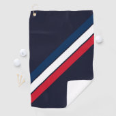 Old School Gestreepte jaren '70 jaren '80 Retro Ra Golfhanddoek (Insitu)