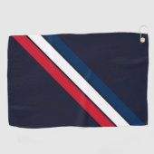 Old School Gestreepte jaren '70 jaren '80 Retro Ra Golfhanddoek (Horizontaal)