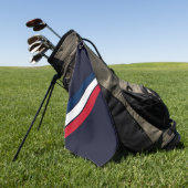 Old School Gestreepte jaren '70 jaren '80 Retro Ra Golfhanddoek (Groen)