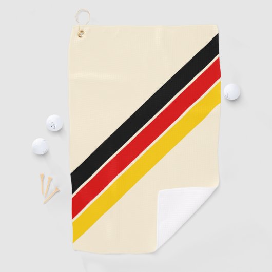 Old School Gestreepte jaren '70 jaren '80 Retro Ra Golfhanddoek (Insitu)