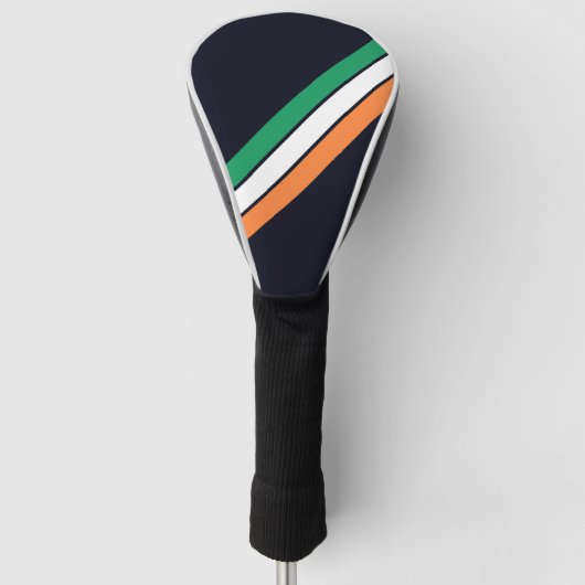 Old School Gestreepte jaren '70 jaren '80 Retro Ra Golfheadcover (Voorkant)