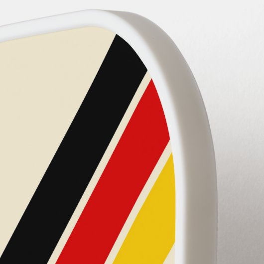 Old School Gestreepte jaren '70 jaren '80 Retro Ra Pickleball Paddle (Links Detail)