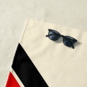 Old School Gestreepte jaren '70 jaren '80 Retro Ra Strandlaken (In situ)