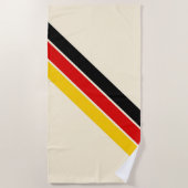 Old School Gestreepte jaren '70 jaren '80 Retro Ra Strandlaken (Voorkant)