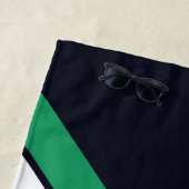 Old School Gestreepte jaren '70 jaren '80 Retro Ra Strandlaken (In situ)