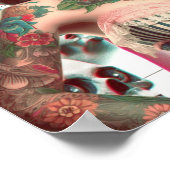 Old School getatoeëerde vrouw collage Poster (Hoek)
