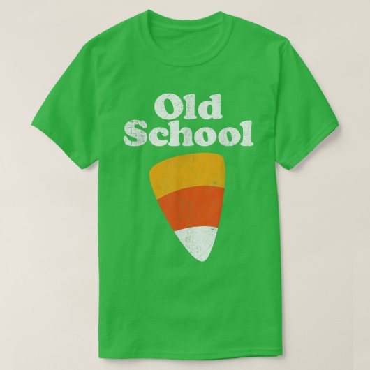 Old School Halloween Candy Corn Funny 70's 80's Co T-shirt (Design voorkant)