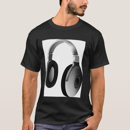 Old School Headphones Graphic beroemd gemaakt doo T-shirt (Voorkant)