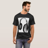 Old School Headphones Graphic beroemd gemaakt doo T-shirt (Voorkant volledig)