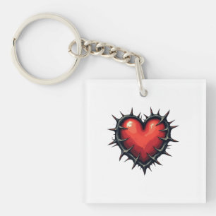 Old School Heart & Thorns Tattoo sleutelhangers