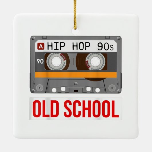 Old School Hip Hop Cassettebandje Rap Music Lovers Keramisch Ornament (Achterkant)