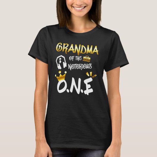 Old School  Hip Hop Grandma Of The Notorious One T-shirt (Voorkant)