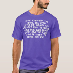 Old School Hip Hop Rap Lyric T-shirt