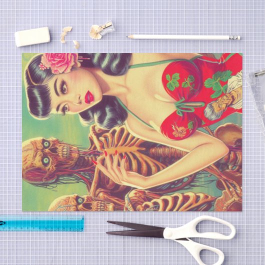 old school horror meisje tissuepapier (Craft)