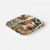 Old School Inked Meisje Papieren Bordje (Gebogen)