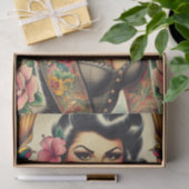 Old School Inked Meisje Tissuepapier (Geschenk)