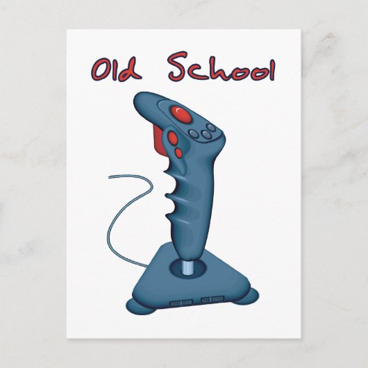 Old School Joystick Briefkaart (Voorkant)