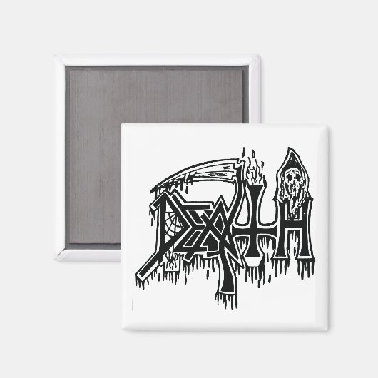 Old School Logo witte magneet (Voorkant / Achterkant)