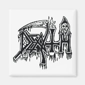 Old School Logo witte magneet (Voorkant)