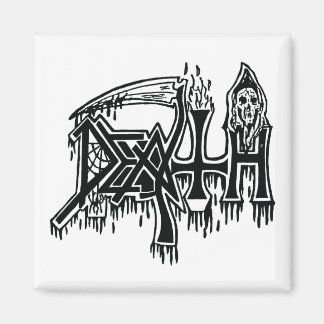 Old School Logo witte magneet