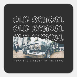 Old School Lowrider Tribute Vierkante Sticker
