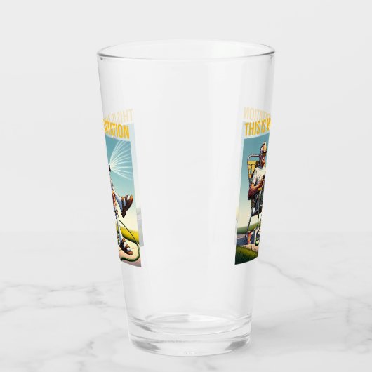 Old School Man Watering Lawn Glas (Links)