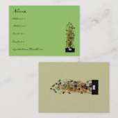 Old School met Boom Box - Verdrietig Grunged Font Visitekaartje (Voorkant / Achterkant)