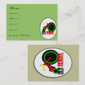 Old School met Groot Wiel - Verdrietig Grunged Fon Visitekaartje (Voorkant / Achterkant)