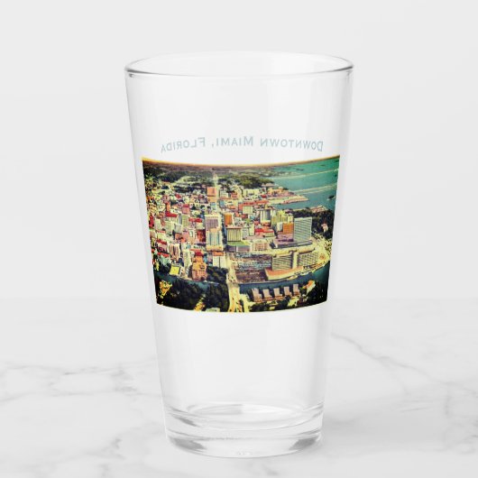 Old-school Miami, Florida (MIA) Downtown jaren 196 Glas (Voorkant)