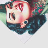 Old School Military Pinup Tissuepapier (Detail)