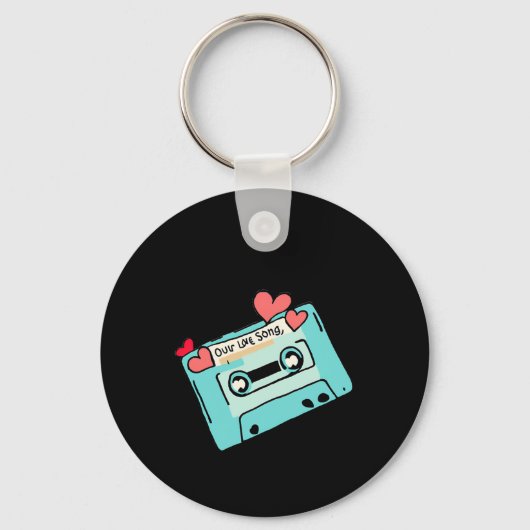 Old School Mixtape Sticker Sleutelhanger (Voorkant)