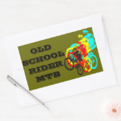 Old school MTB / Trials fiets wheelie Rechthoekige Sticker (Envelop)